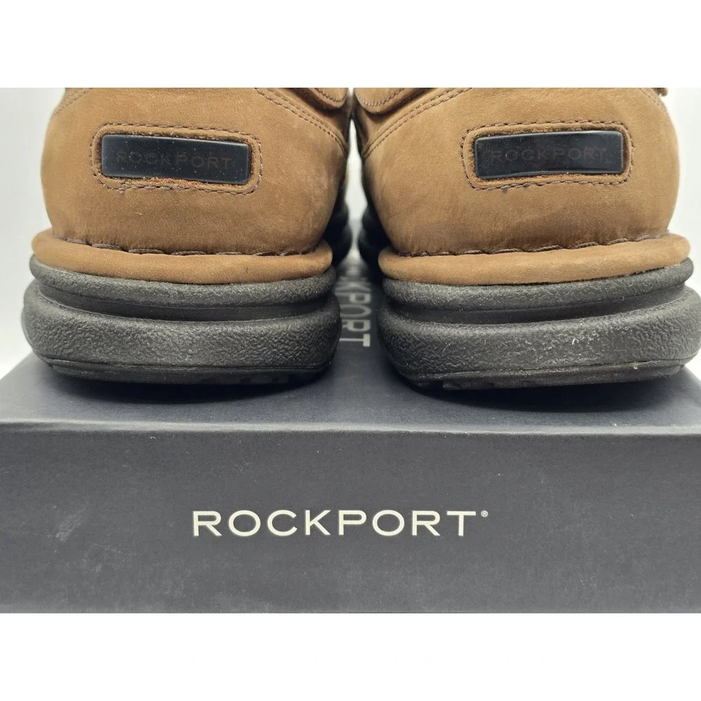 Rockport Men's Chocolate Leather World Tour Classic Walking Shoe Size 8 XW Extra